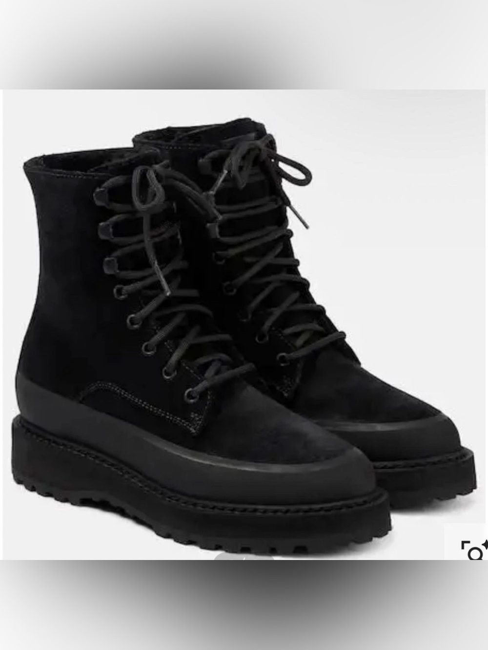 Le Monde Beryl Dolomite Boots Black Suede Shearling Size 42 NWOB Retail $935